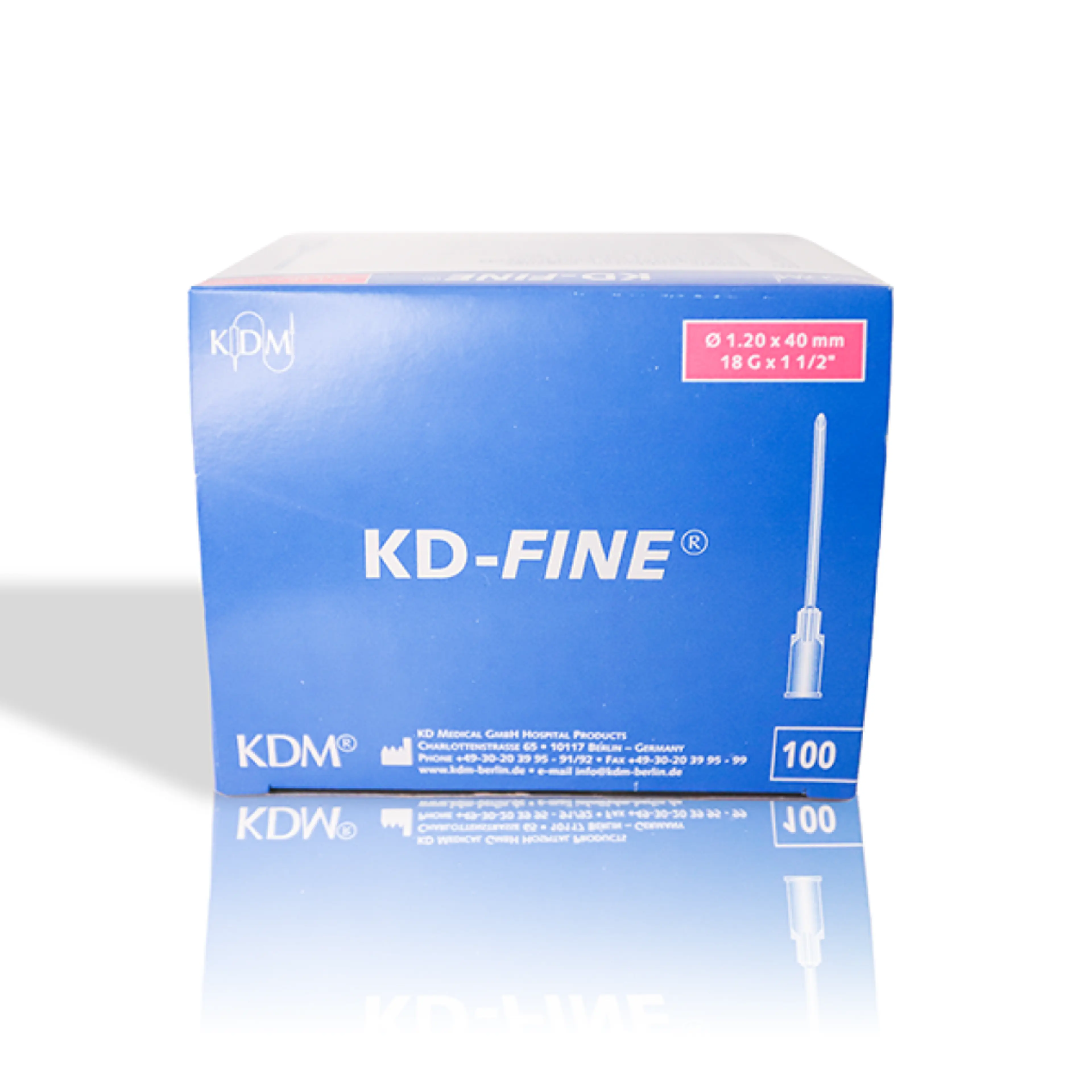 Injection needle 100 pcs. KD-FINE 18G x 1 1/2